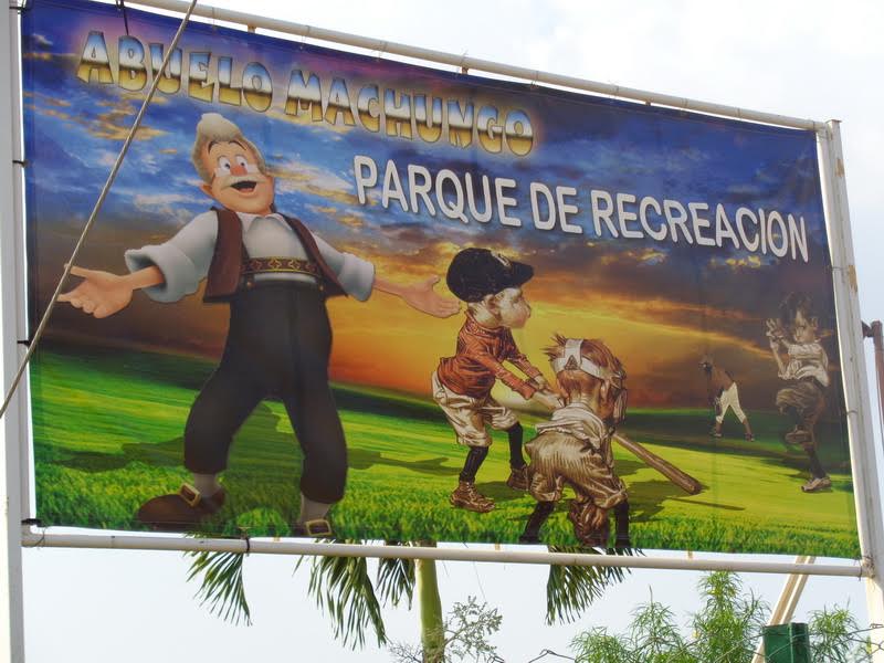 El letrero del parque