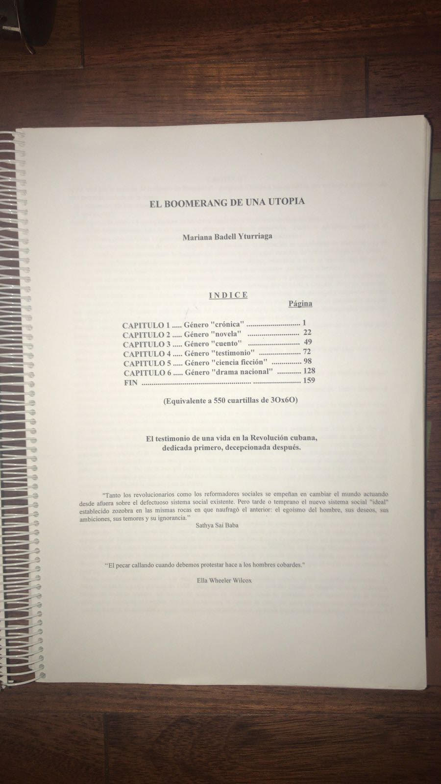 Primera página del libro El boomerang de una utopía, de Mariana Badell Yturriaga.